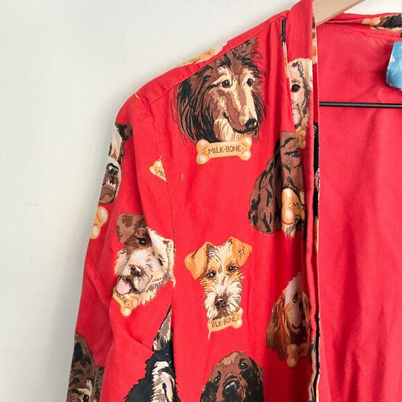 Nick & Nora Milkbone Dog Robe Red Size L/XL - Picture 3 of 7